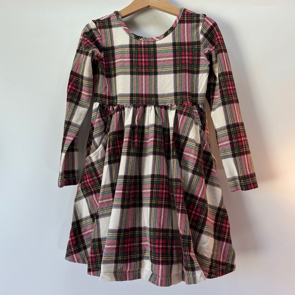 Hanna Andersson Girls 5‎ 110 CM Celebration Skater Dress Tartan Swing Twirl